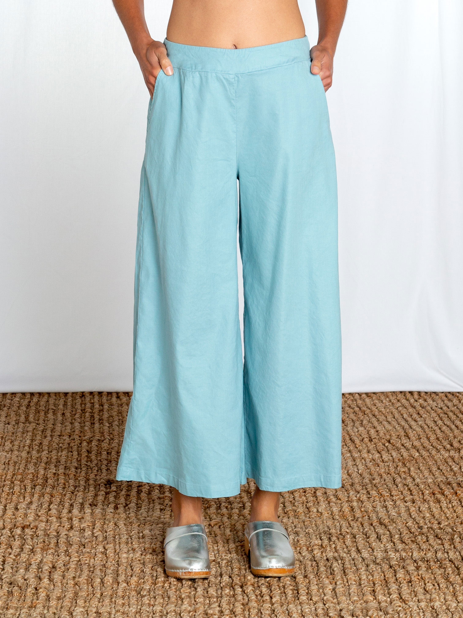 Women's Capri Pants Loose Fit with Pockets 3/4 Pants Drawstring Cropped  Pants US