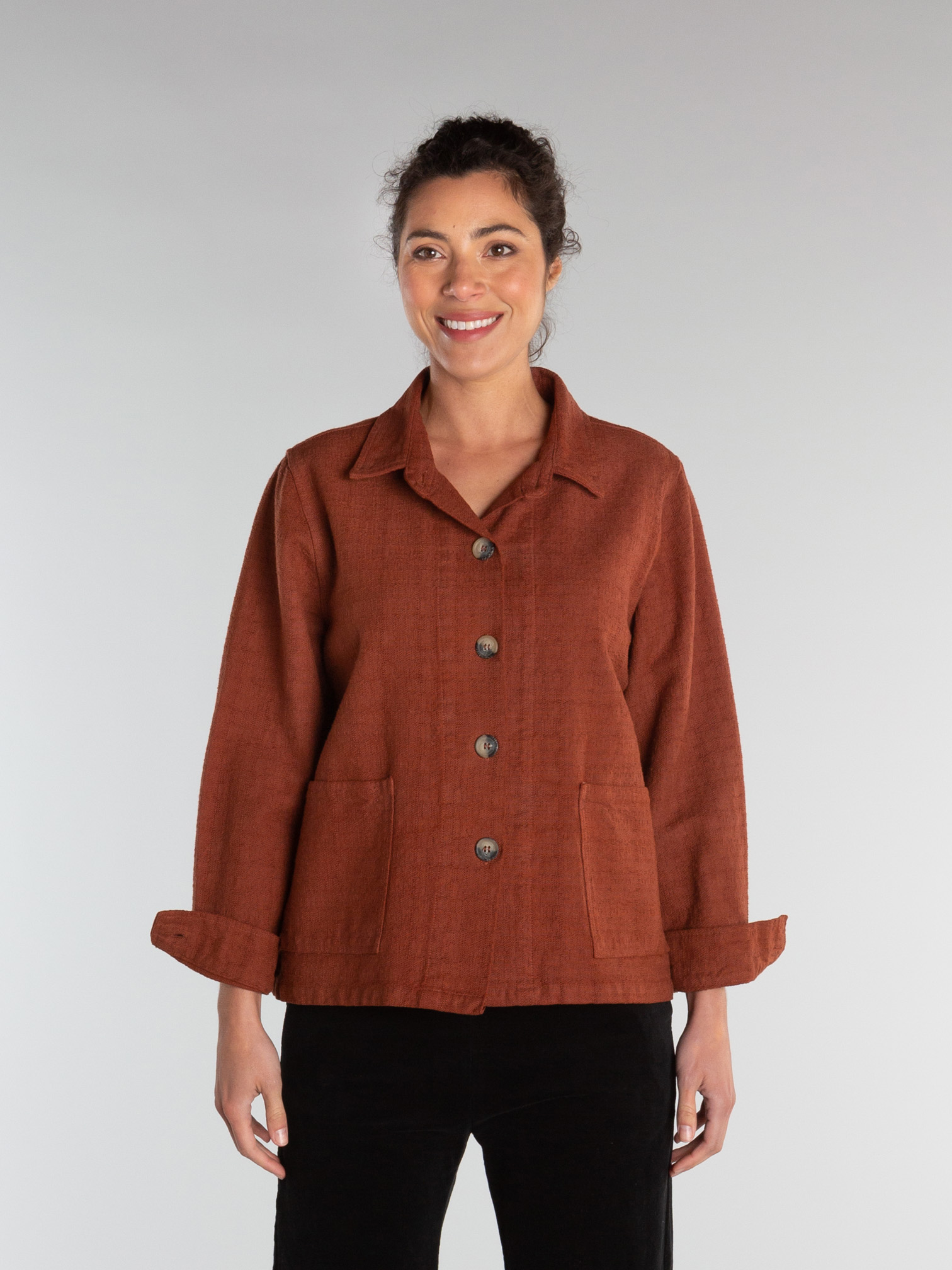 Boxy Button-Up Coat - Women - Ready-to-Wear