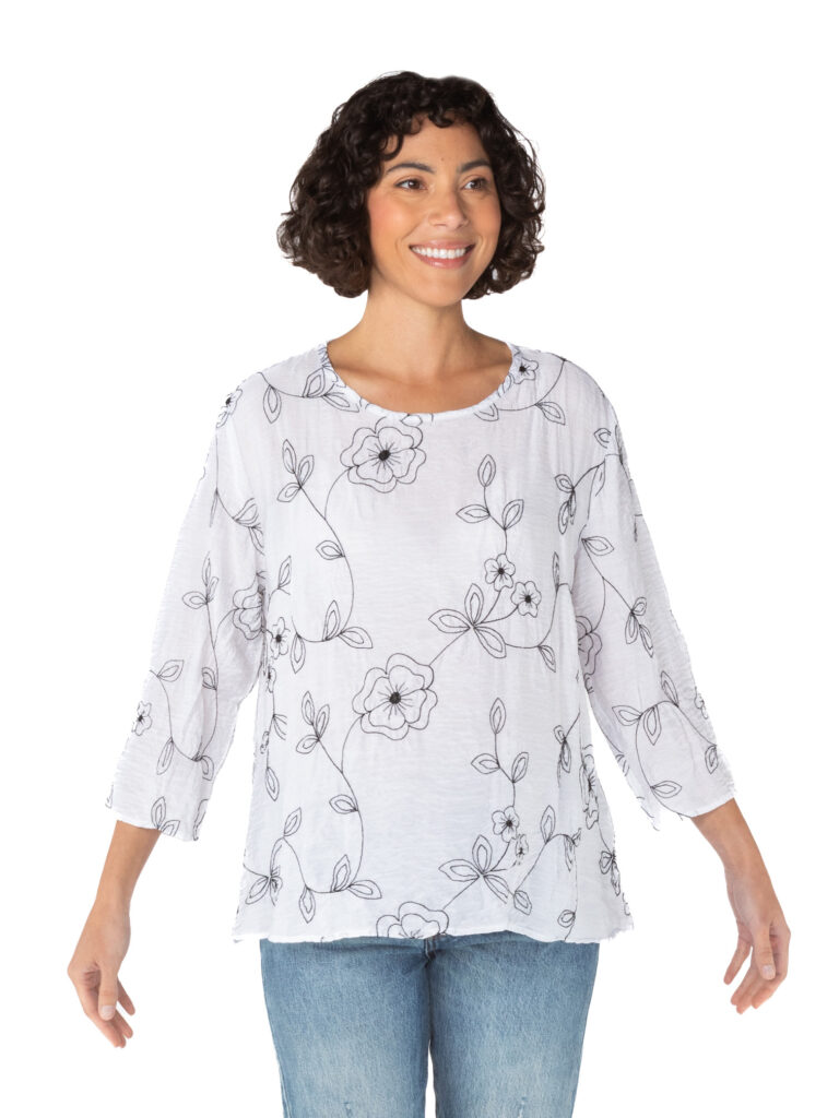 3/4 Slv Aline Top – Cut Loose