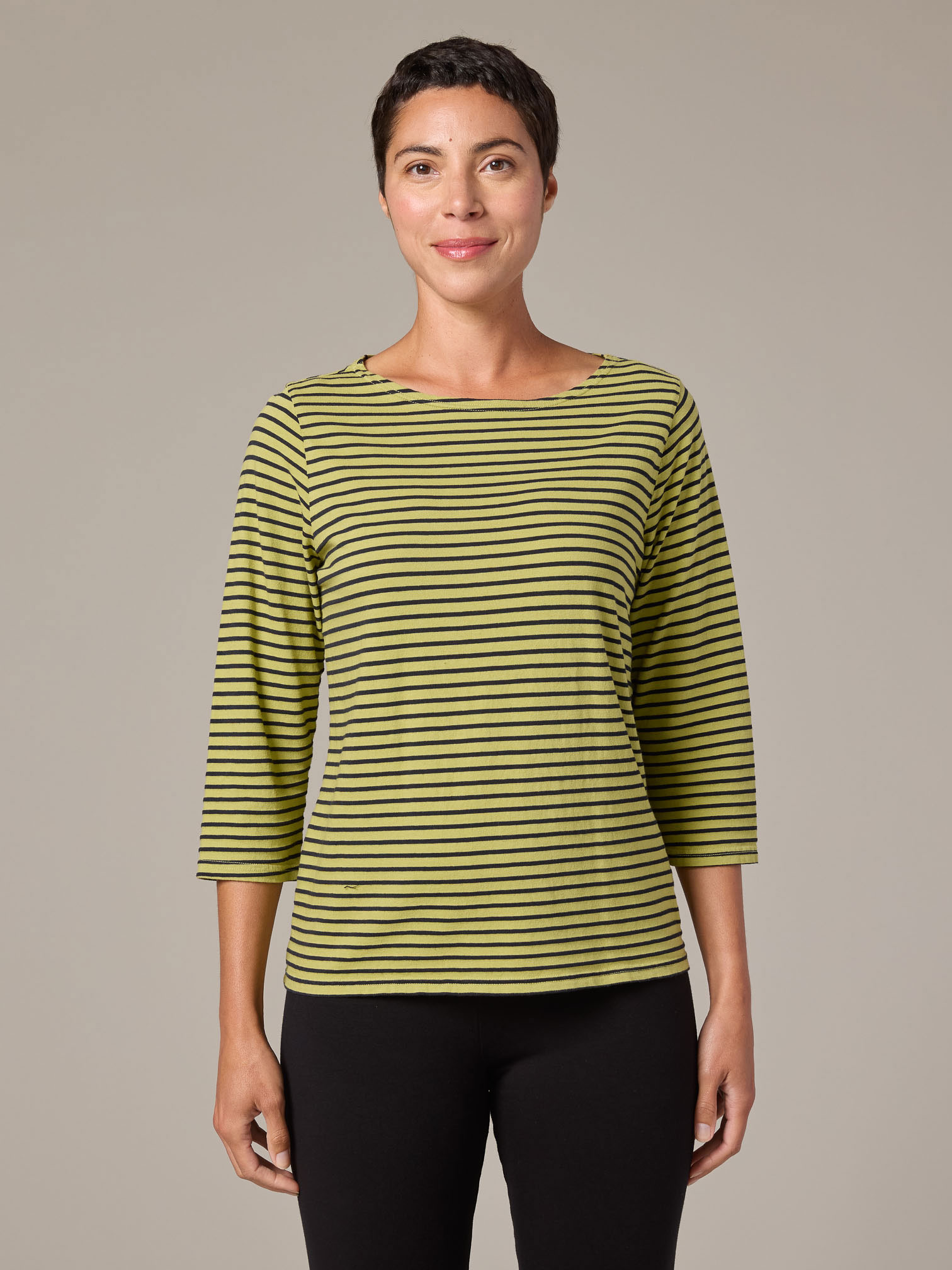 3/4 Slv Boatneck Tee