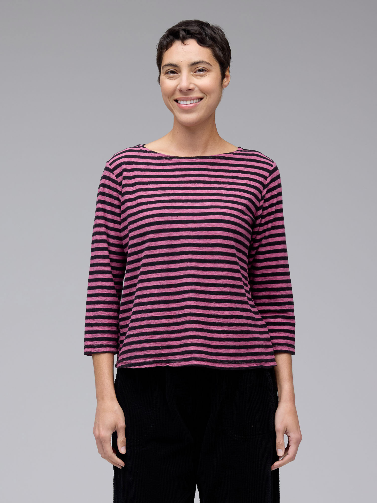 3/4 Slv Boatneck Tee