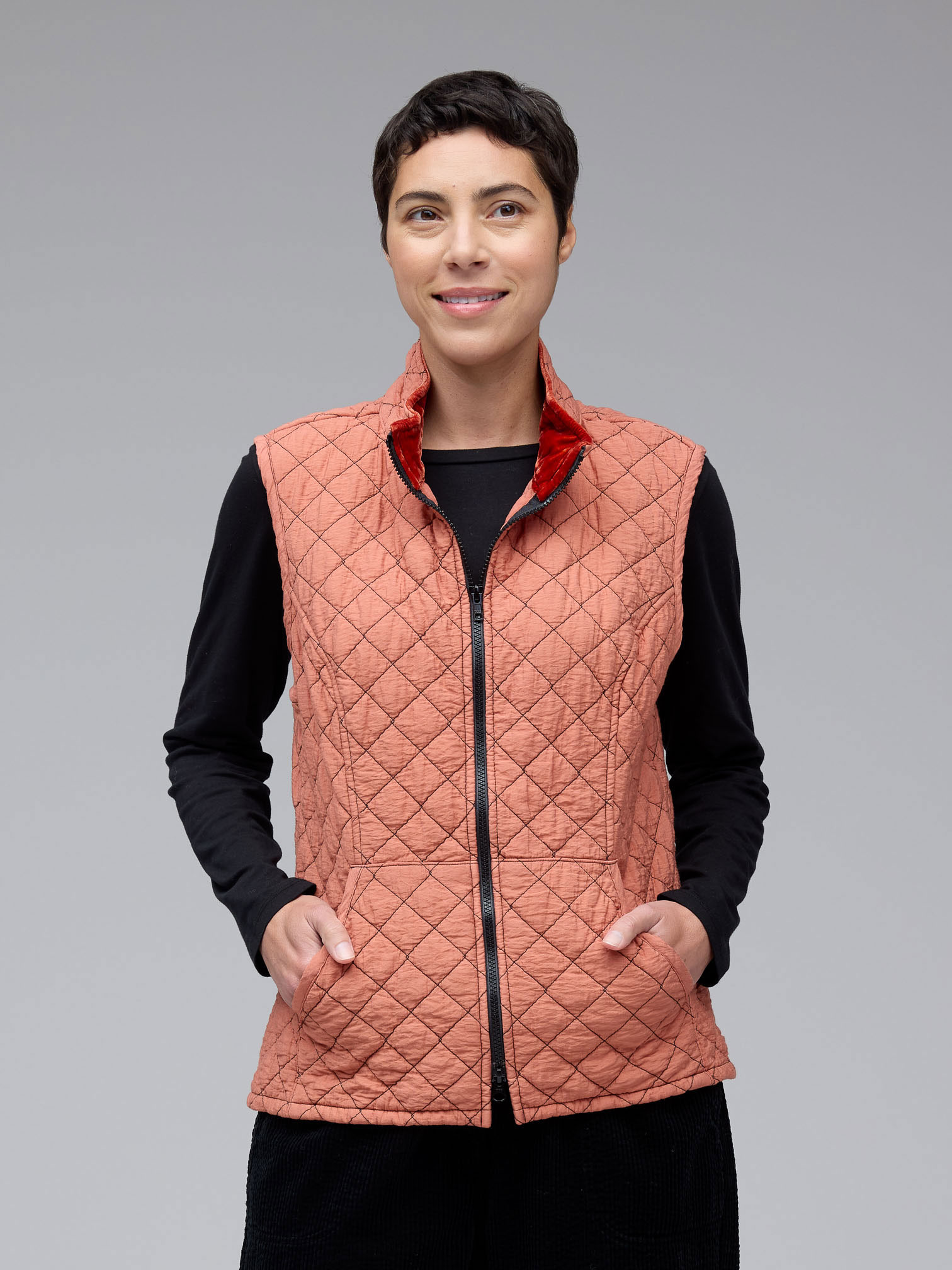 Zip Front Quilted Vest