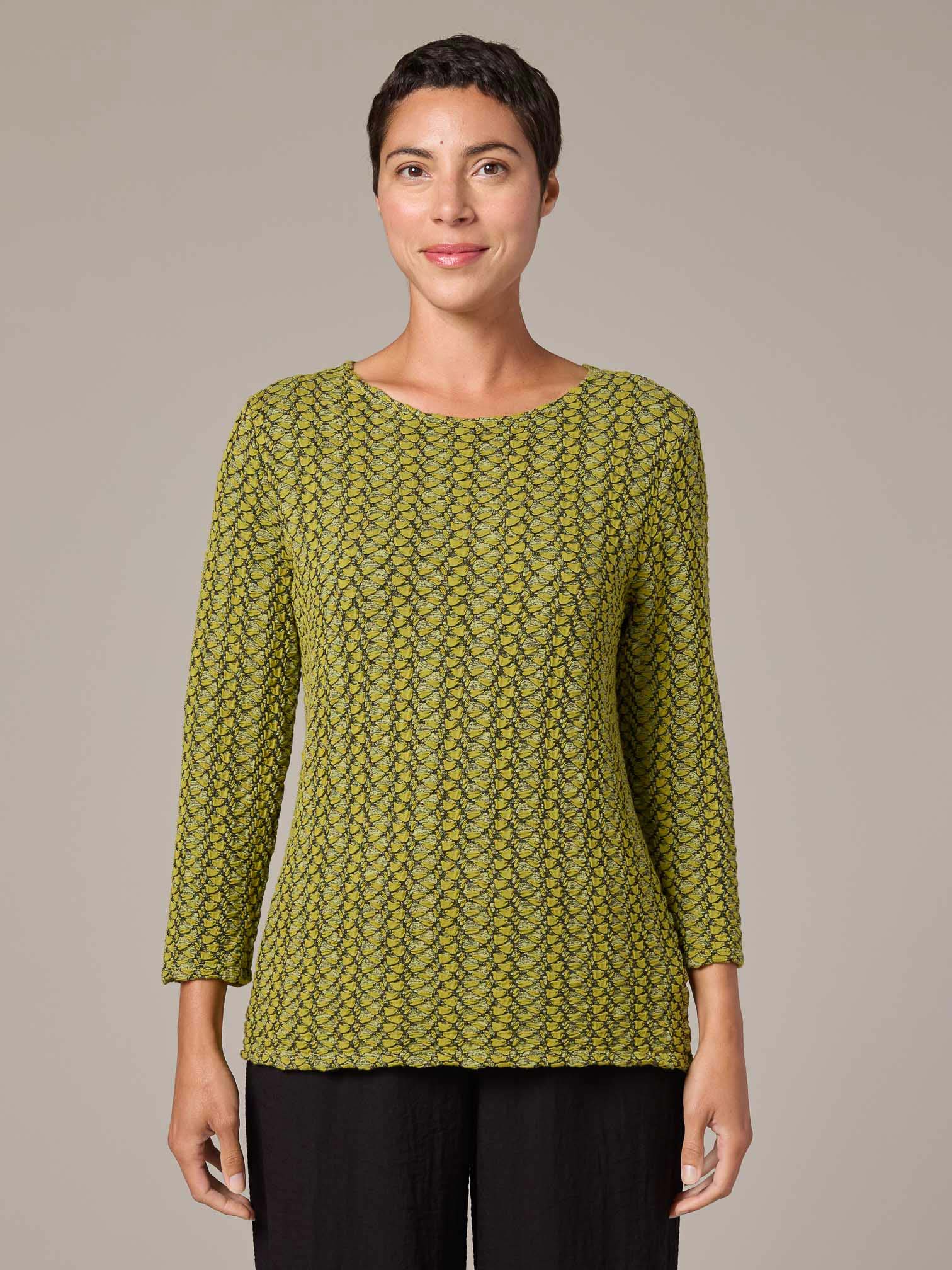 3/4 Slv Boatneck Top