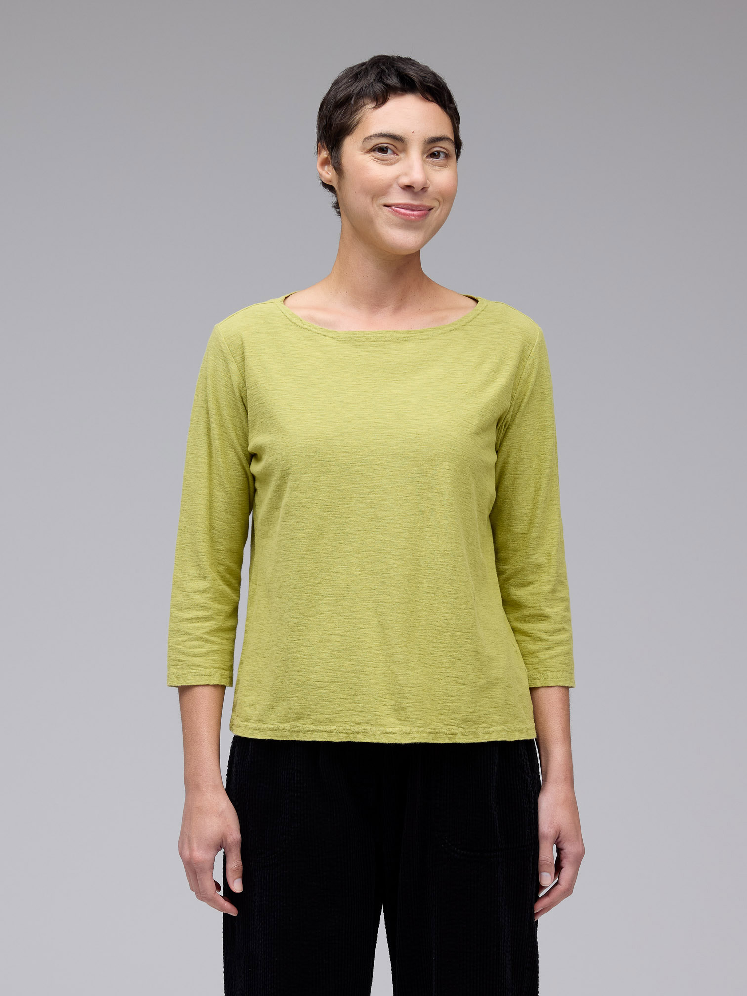 3/4 Slv Boatneck Tee