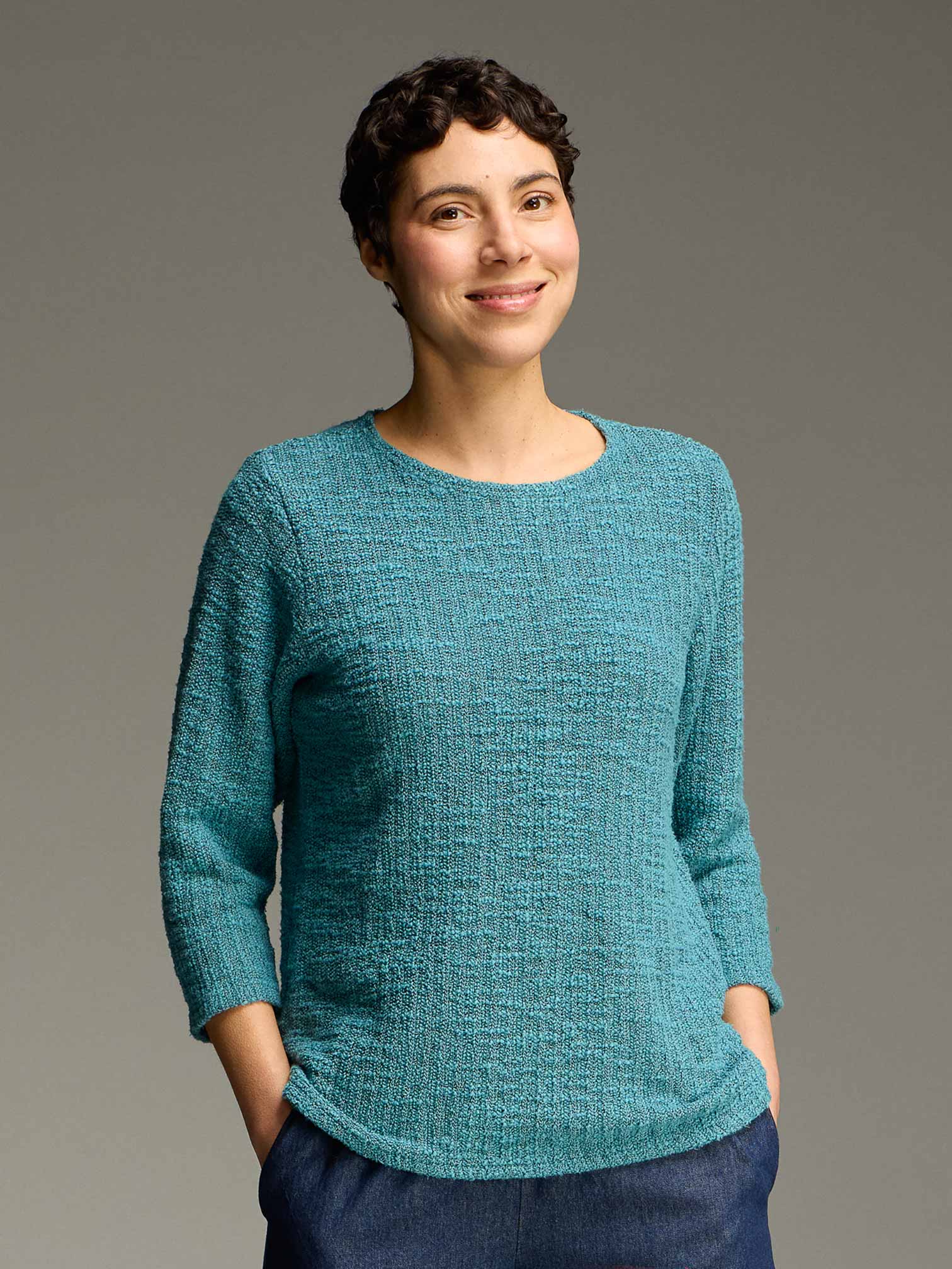 3/4 Slv Boatneck Top