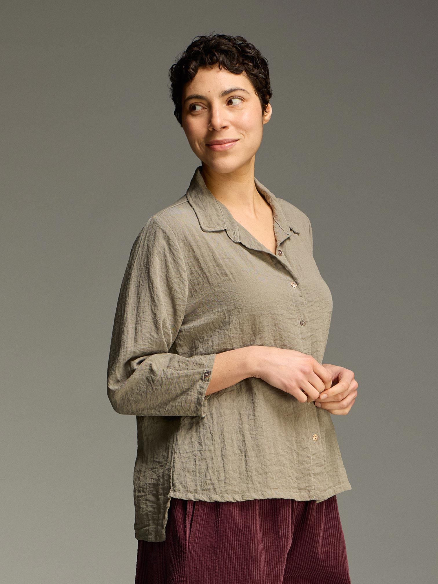 Hi Low Crop Shirt