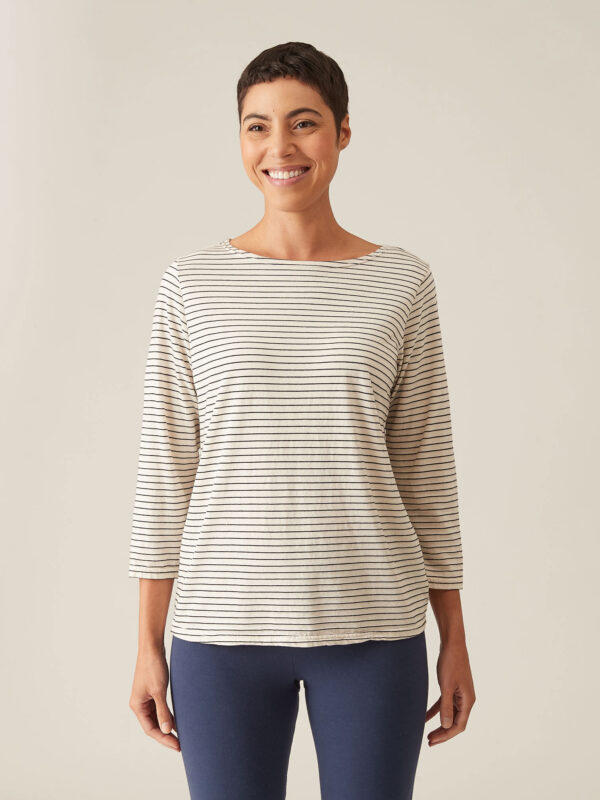 3/4 Slv Boatneck Top