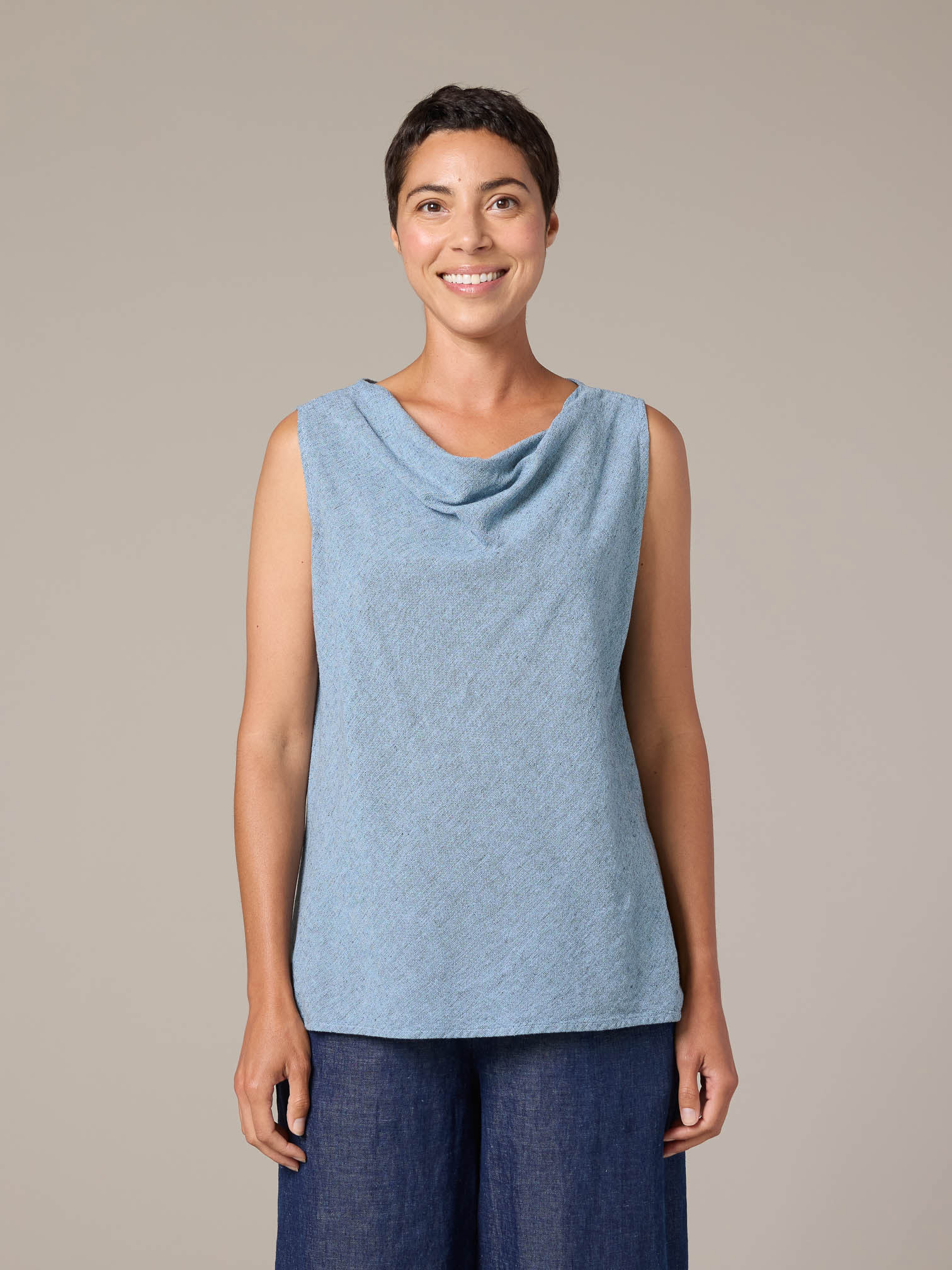 Draped Neck Top
